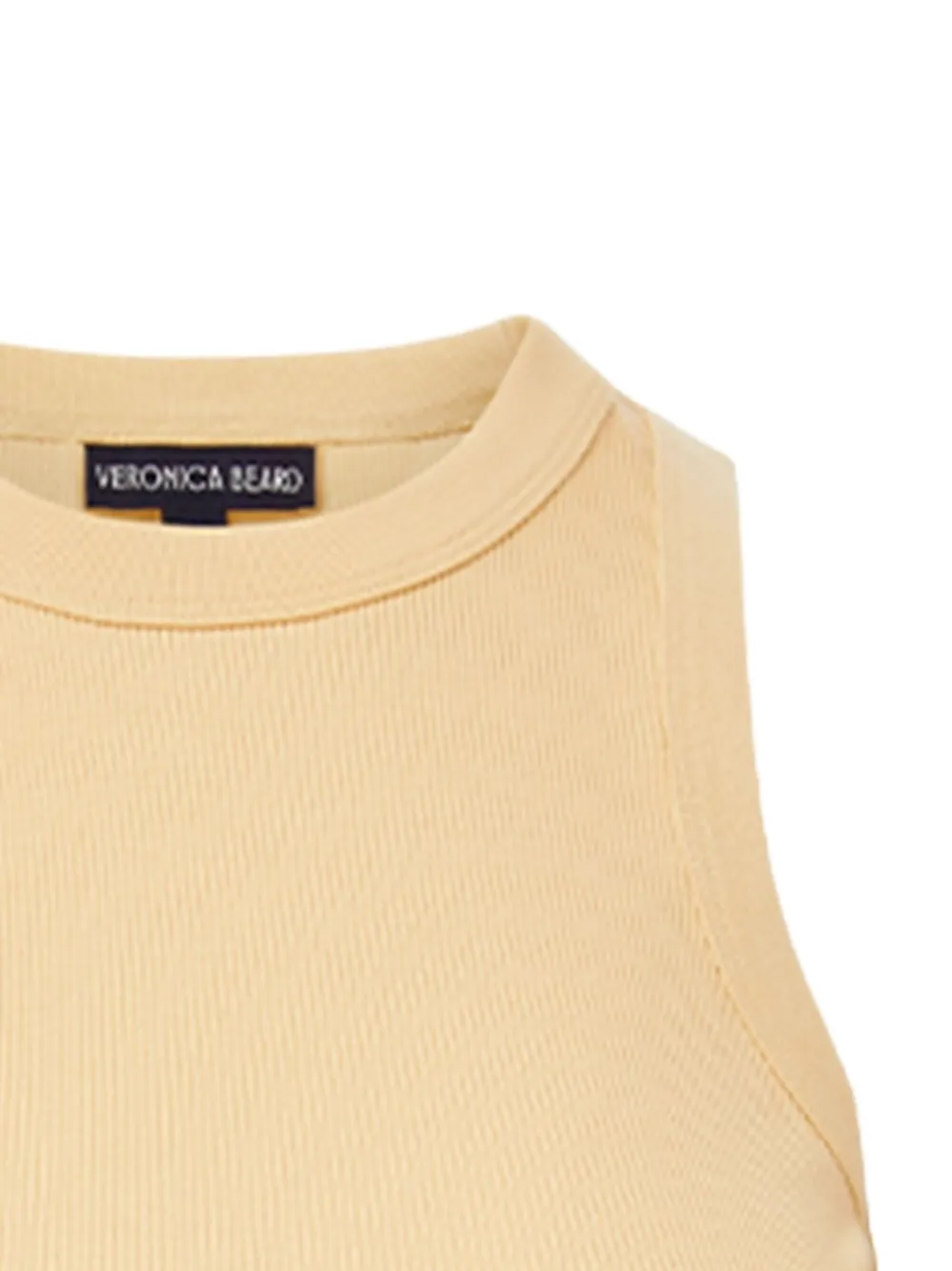 Veronica Beard ribbed round-neck tank top Beige