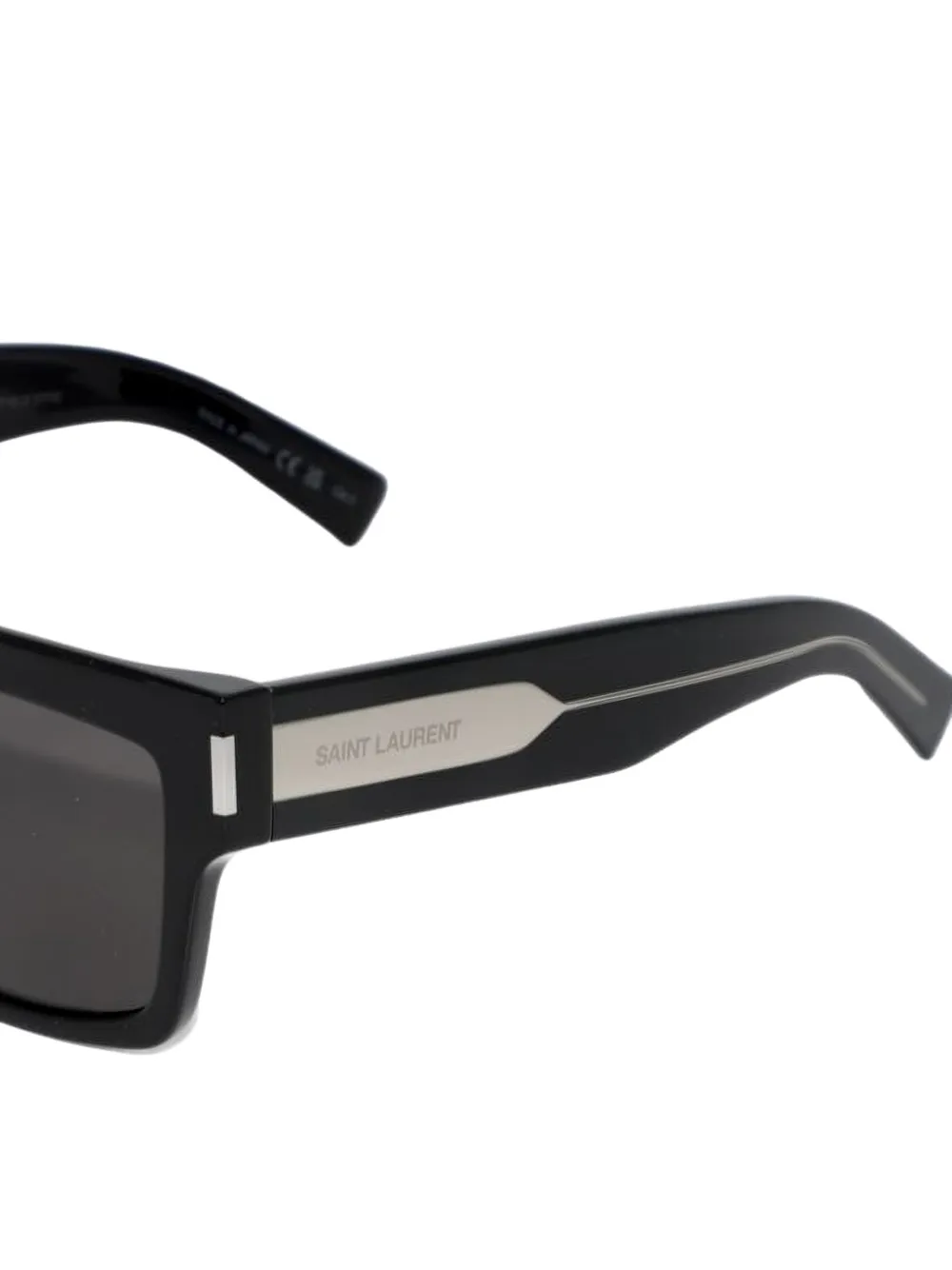 Saint Laurent Eyewear Zonnebril met rechthoekig montuur Zwart