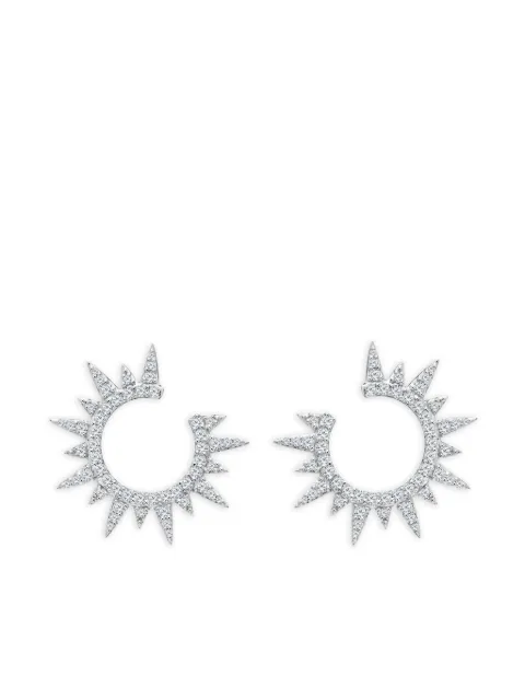 graziela 18K white gold Starburst diamond earrings