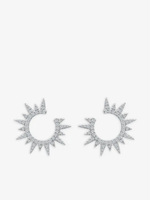 graziela 18K white gold Starburst diamond earrings