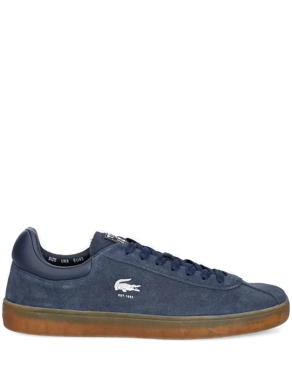 Lacoste Suede Logo-detail Sneakers In Blue