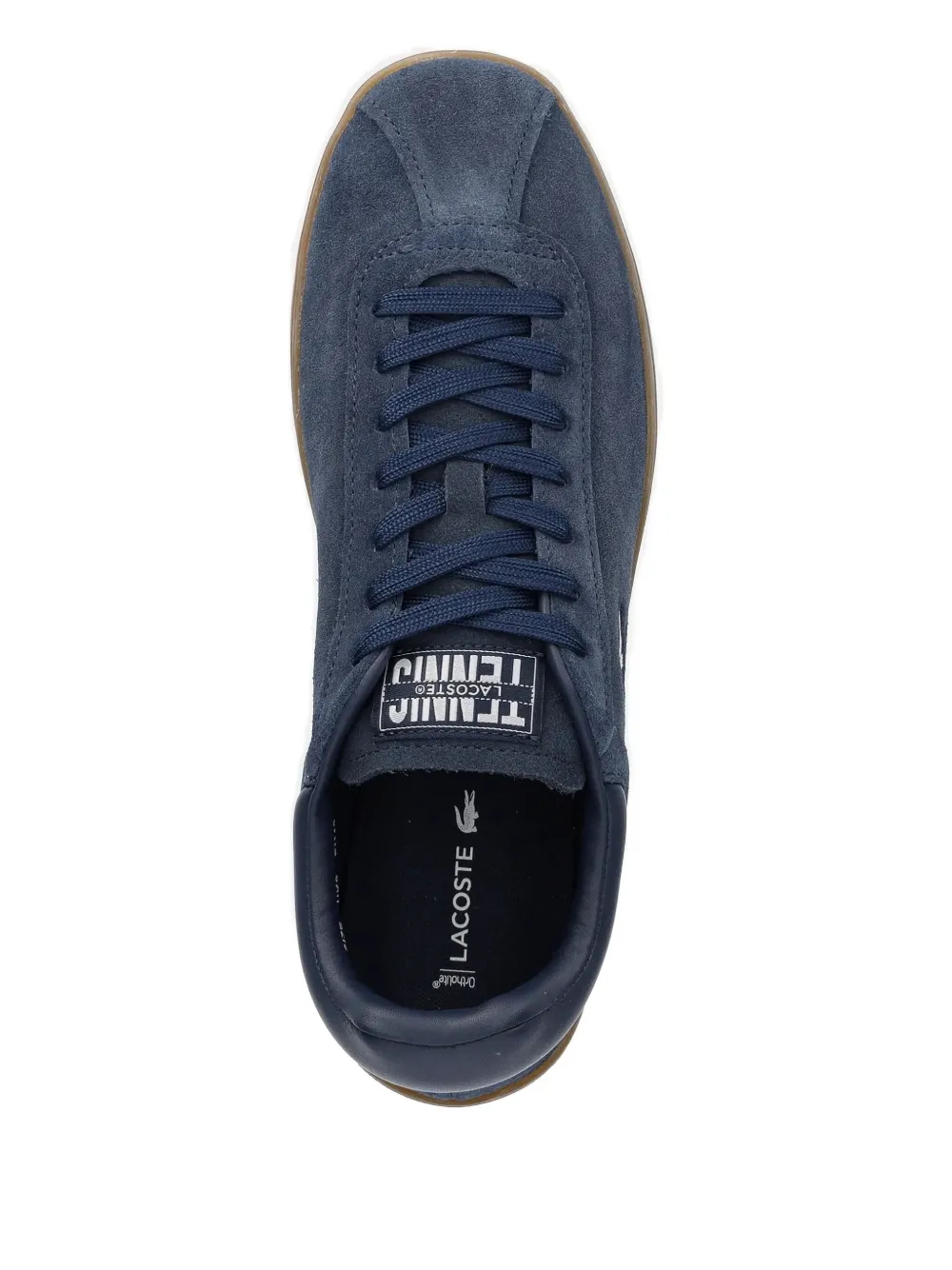 Lacoste Suede Logo-detail Sneakers In Blue