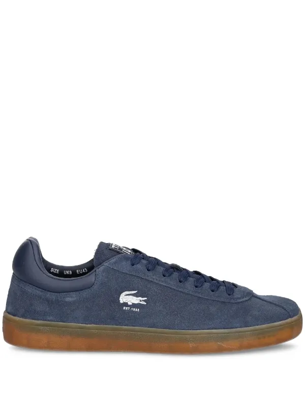 Lacoste スエード サイドロゴ スニーカー | ブルー | FARFETCH JP