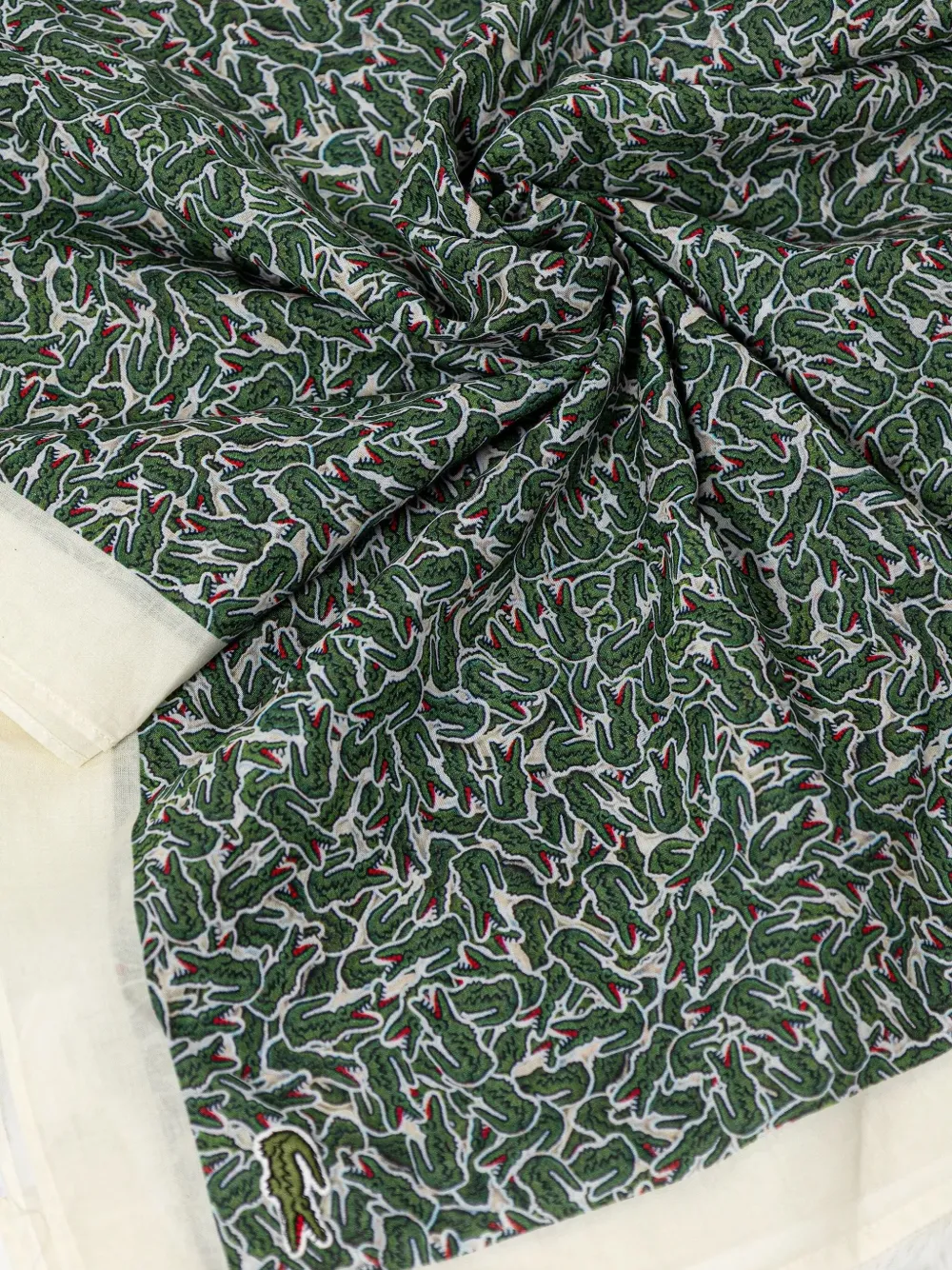 Lacoste crocodile-print fringed scarf | Women | Image 2