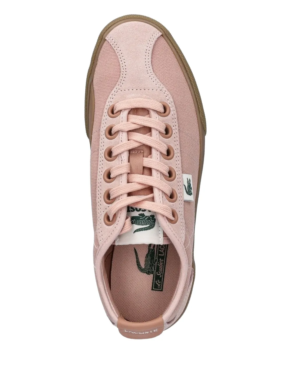 Lacoste Suede-panel Sneakers In Pink