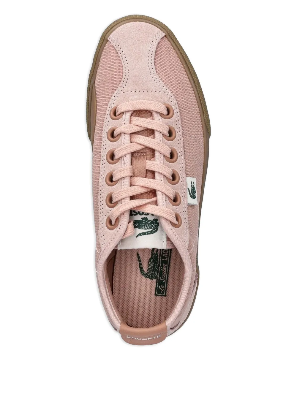 Lacoste Sneakers met suède vlak Roze