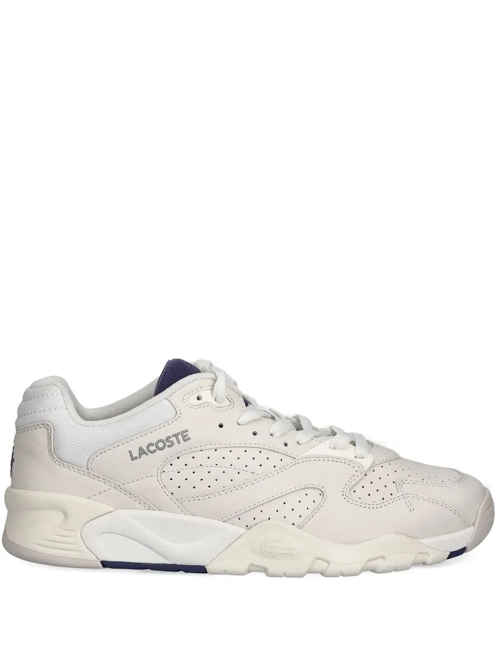 Lacoste perforated leather sneakers Neutrals