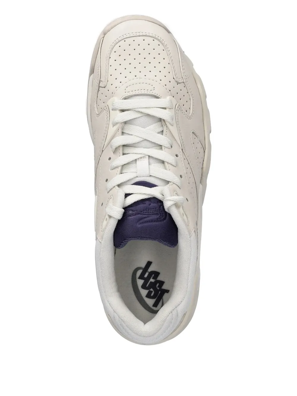 Lacoste perforated leather sneakers Neutrals