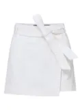 Veronica Beard wrap-tie belted skort - White