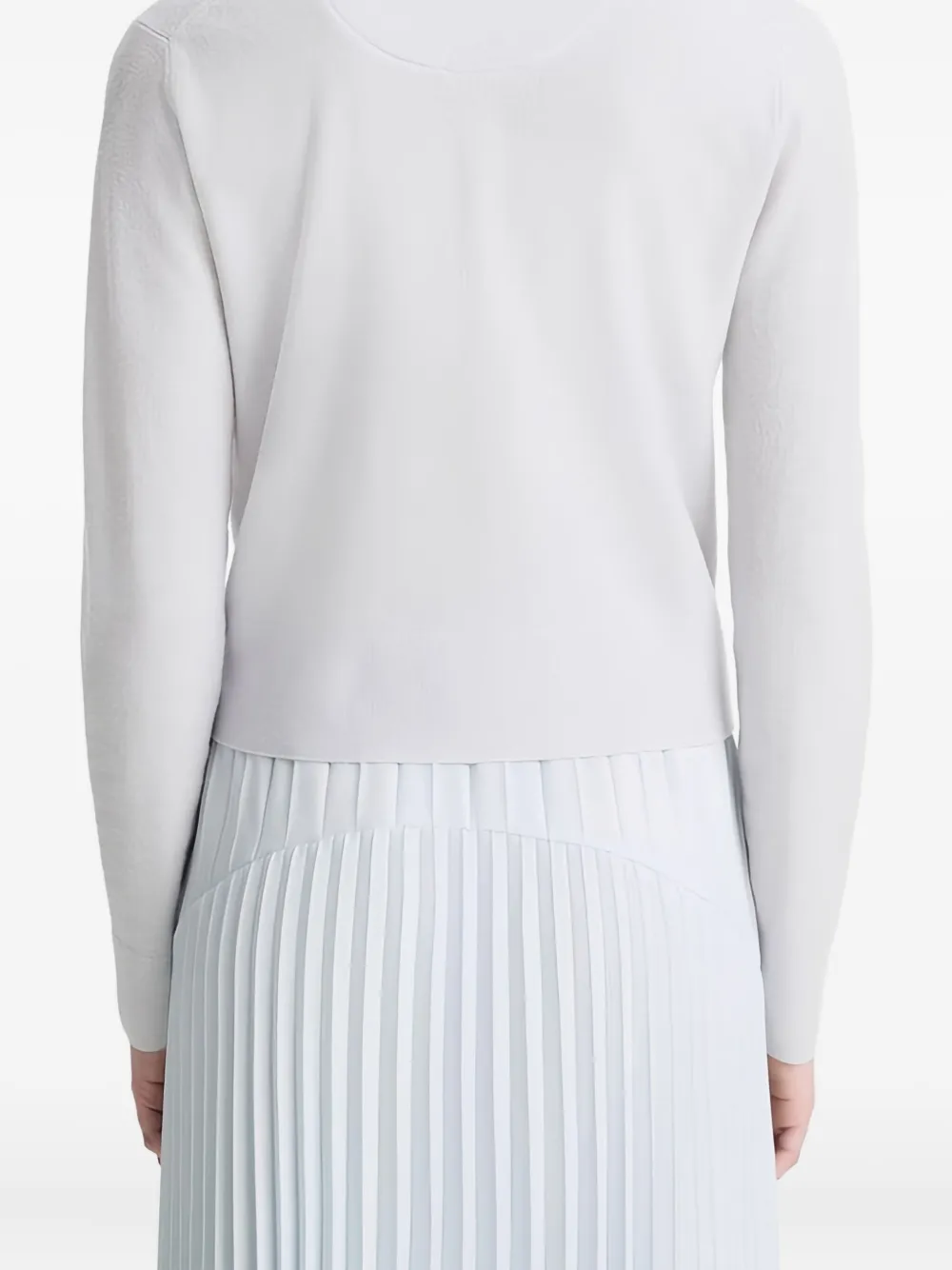 Vince Crew-neck Cardigan In White