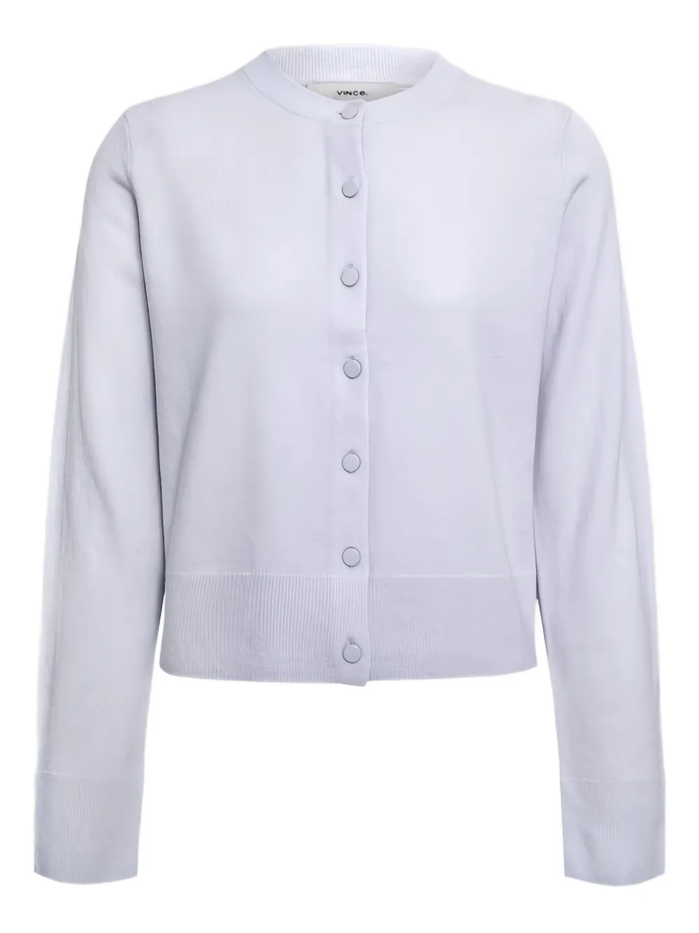 Vince Crew-neck Cardigan In White