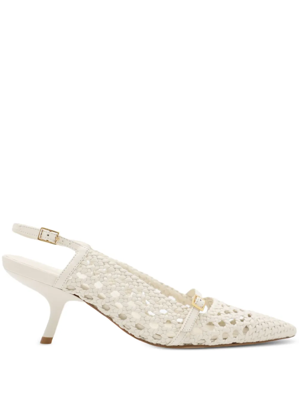 Marion Parke 60mm Melissa woven slingback sandals Neutrals
