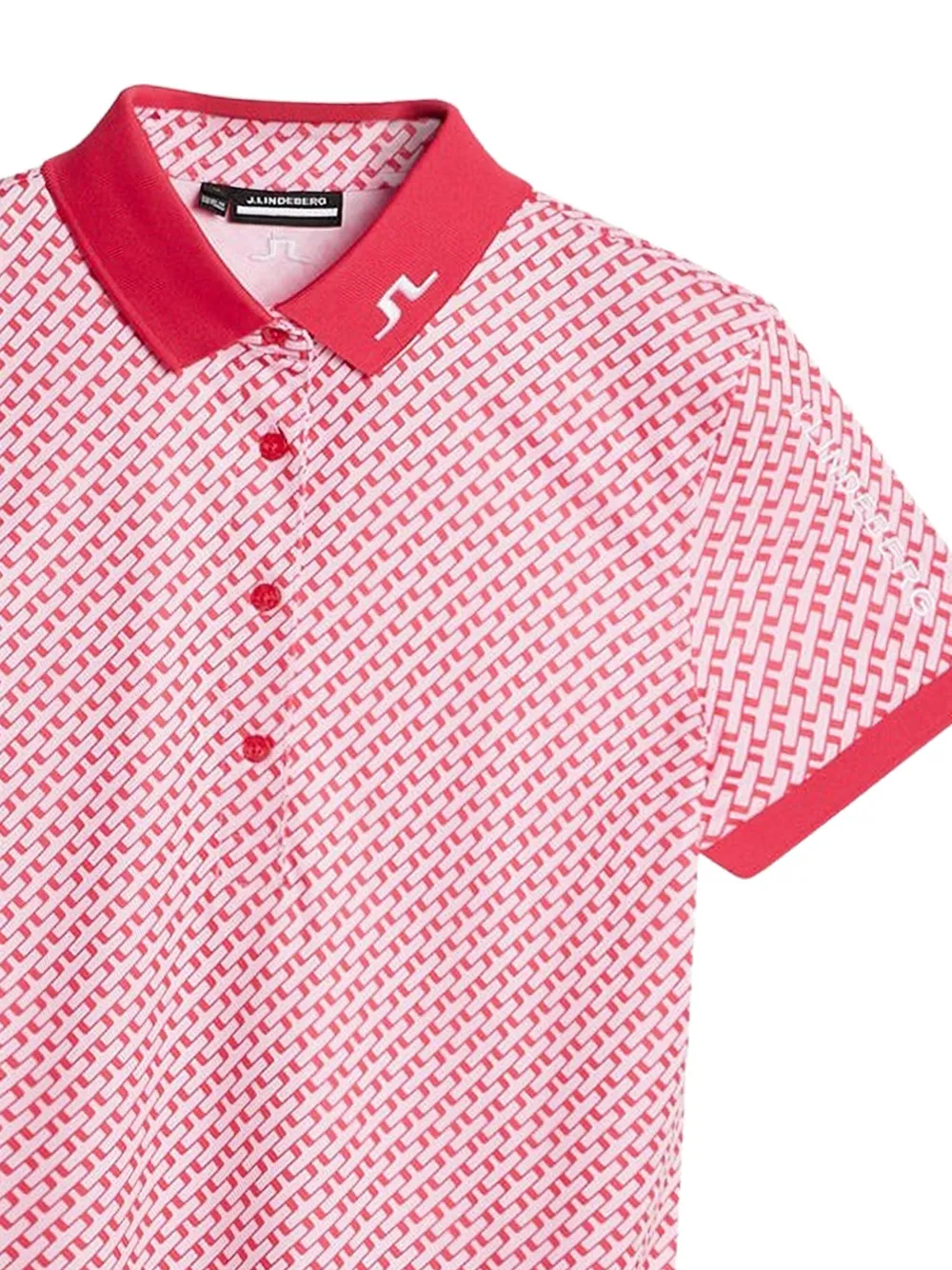 J.Lindeberg Tour Tech print polo top - Roze