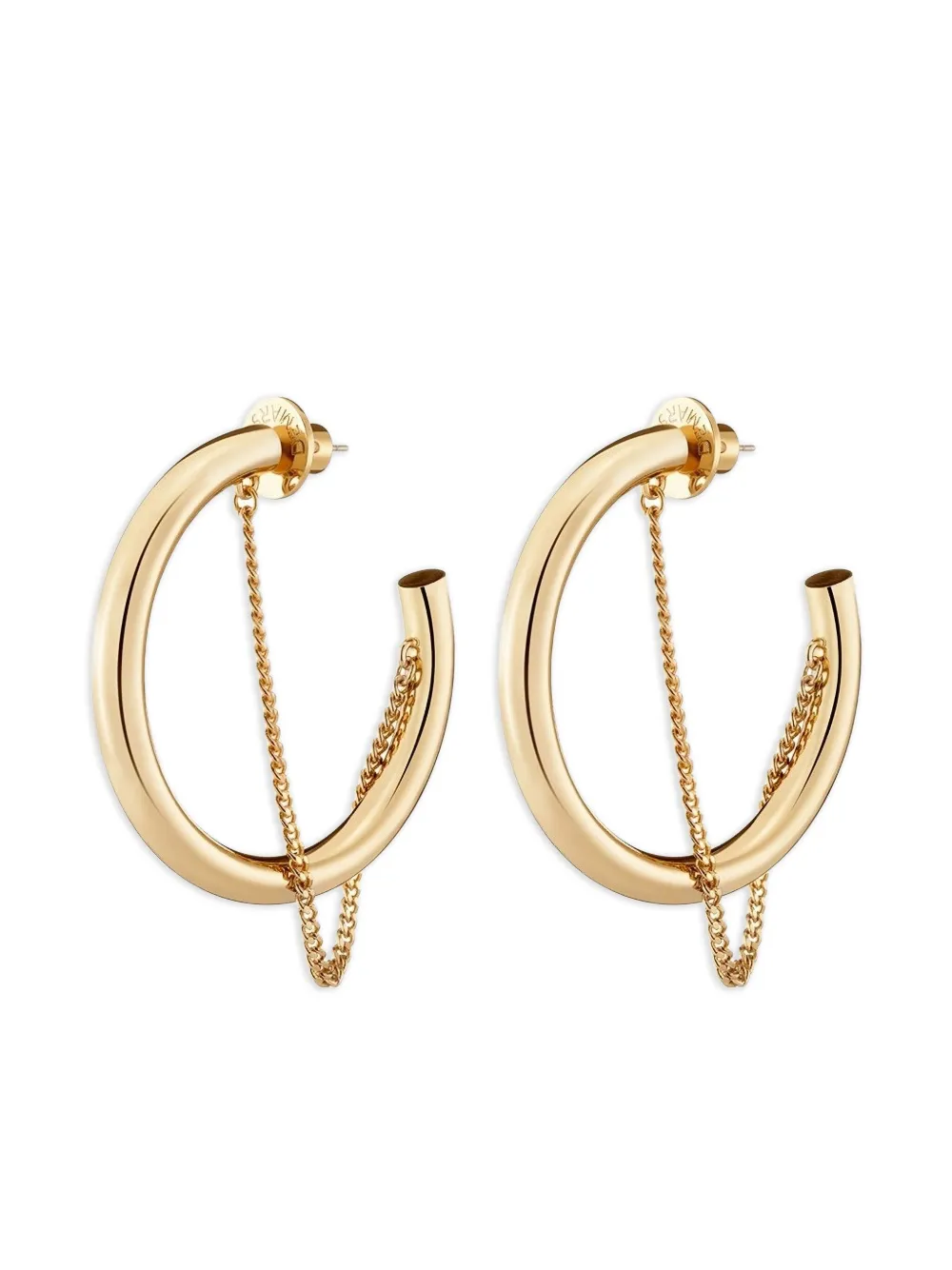 DEMARSON New York Miley フープピアス - ゴールドトーン DEMARSON New York Miley フープピアス - ゴールドトーン
