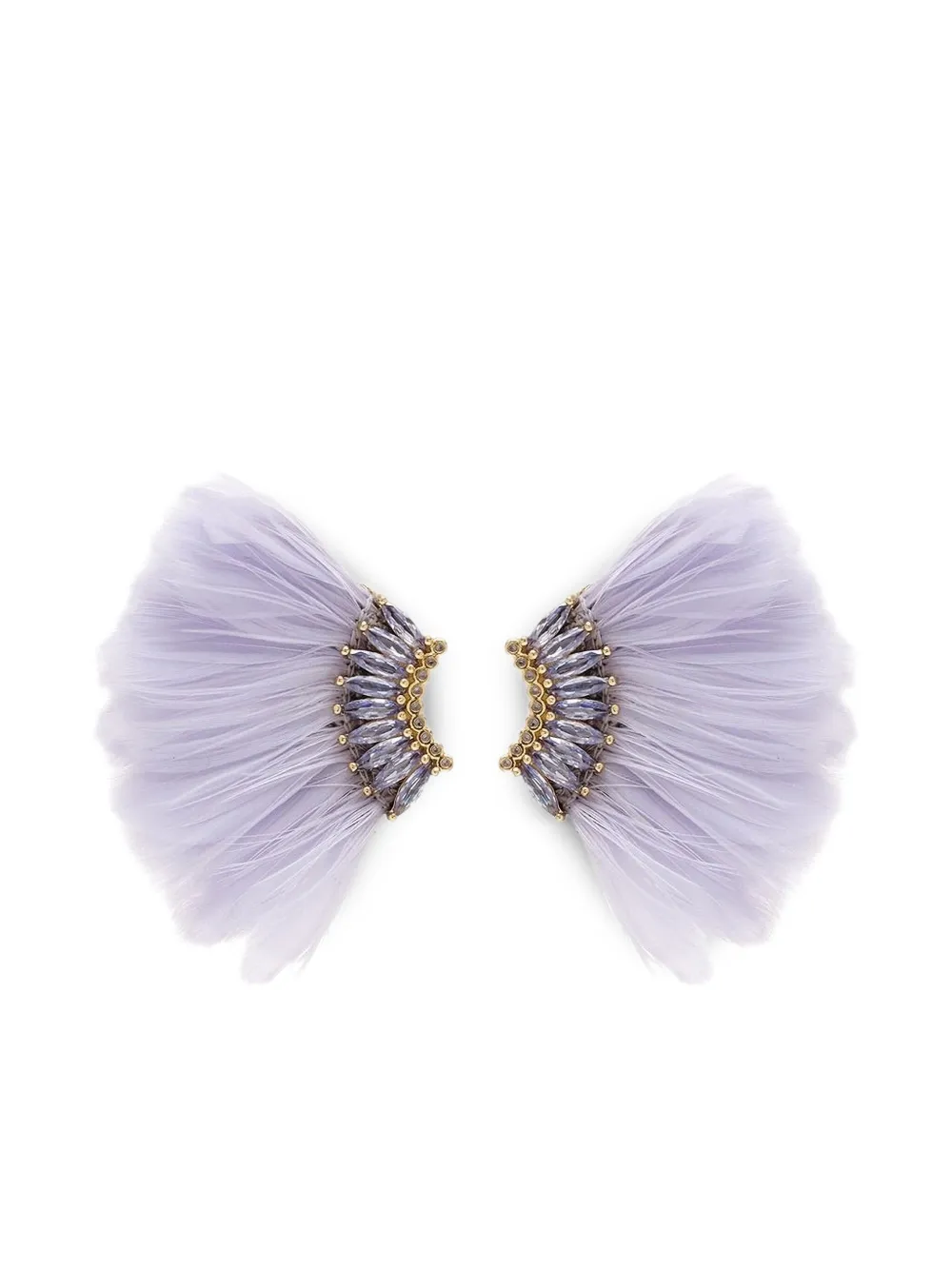 Mignonne Gavigan Madeline feather earrings | Purple | Image 1