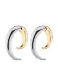DEMARSON New York Kiki curved two-tone earrings - Silver