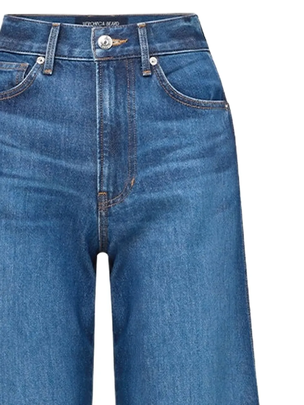 Veronica Beard Taylor high-rise wide-leg jeans Blauw