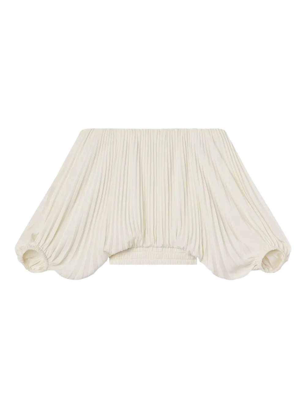 A.L.C. Sienna pleated off-shoulder top Wit