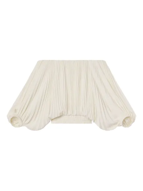 A.L.C. Sienna pleated off-shoulder top