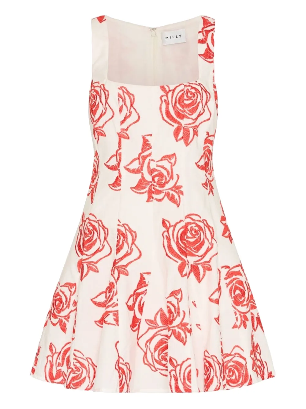 Milly Ariel rose-print mini dress