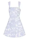 Milly tulip-jacquard mini dress - Purple