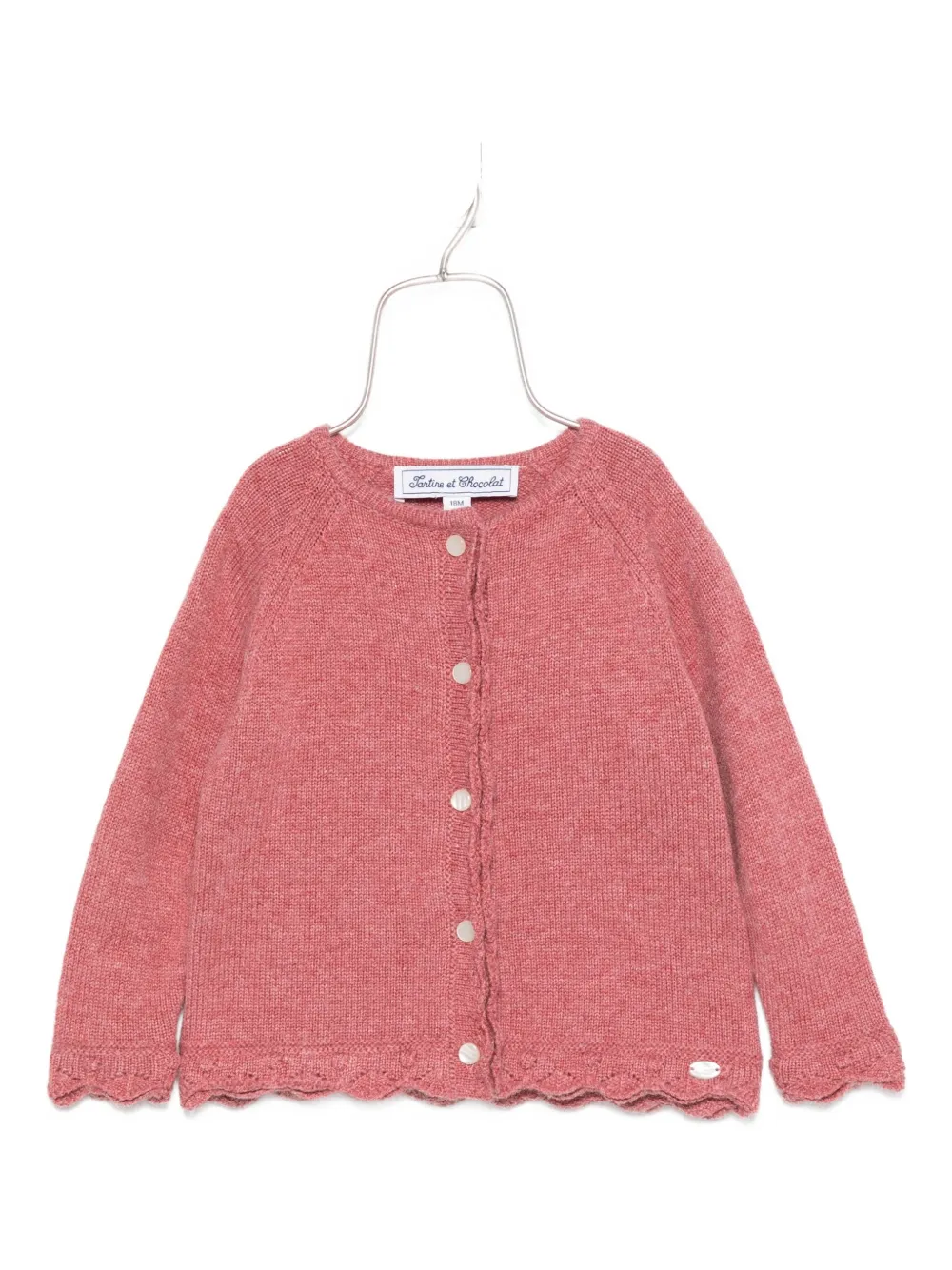Tartine Et Chocolat textured-knit button-fastening cardigan Roze
