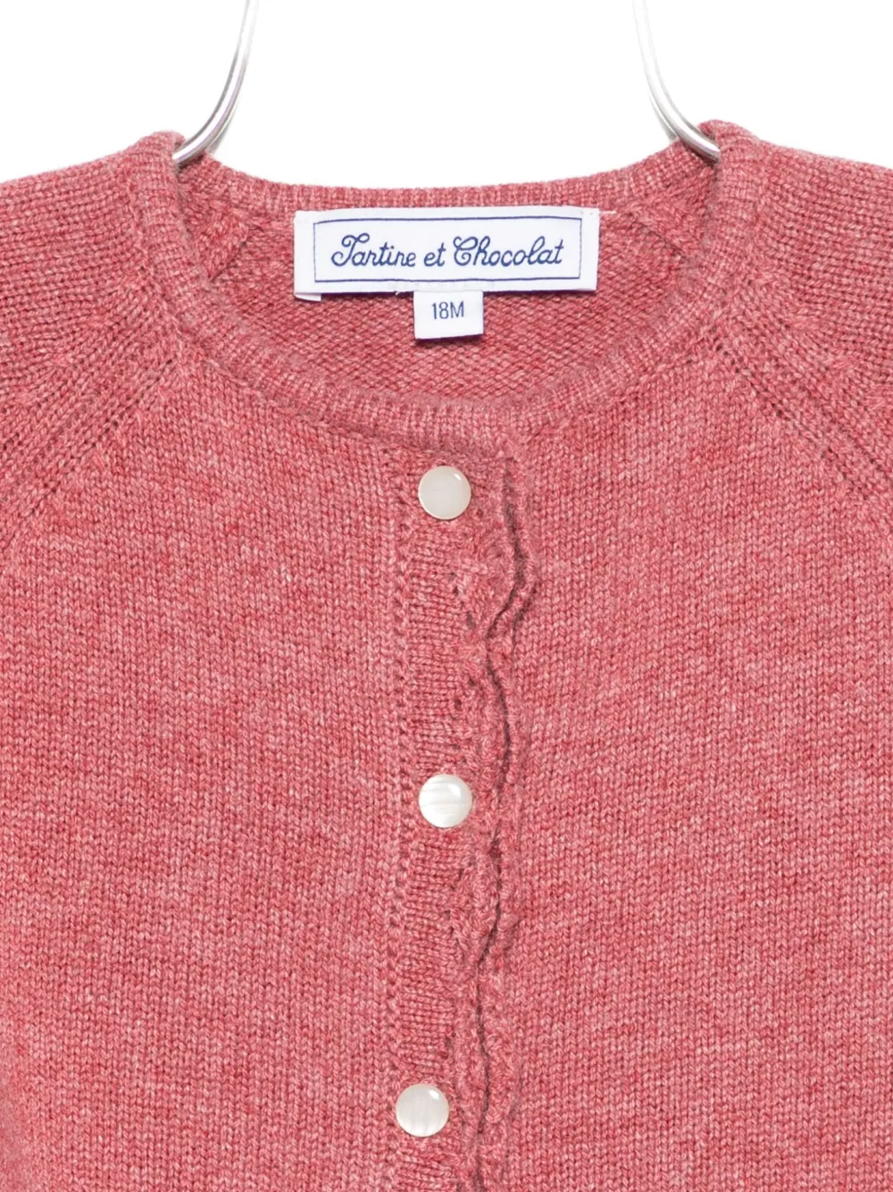 Tartine Et Chocolat textured-knit button-fastening cardigan Roze