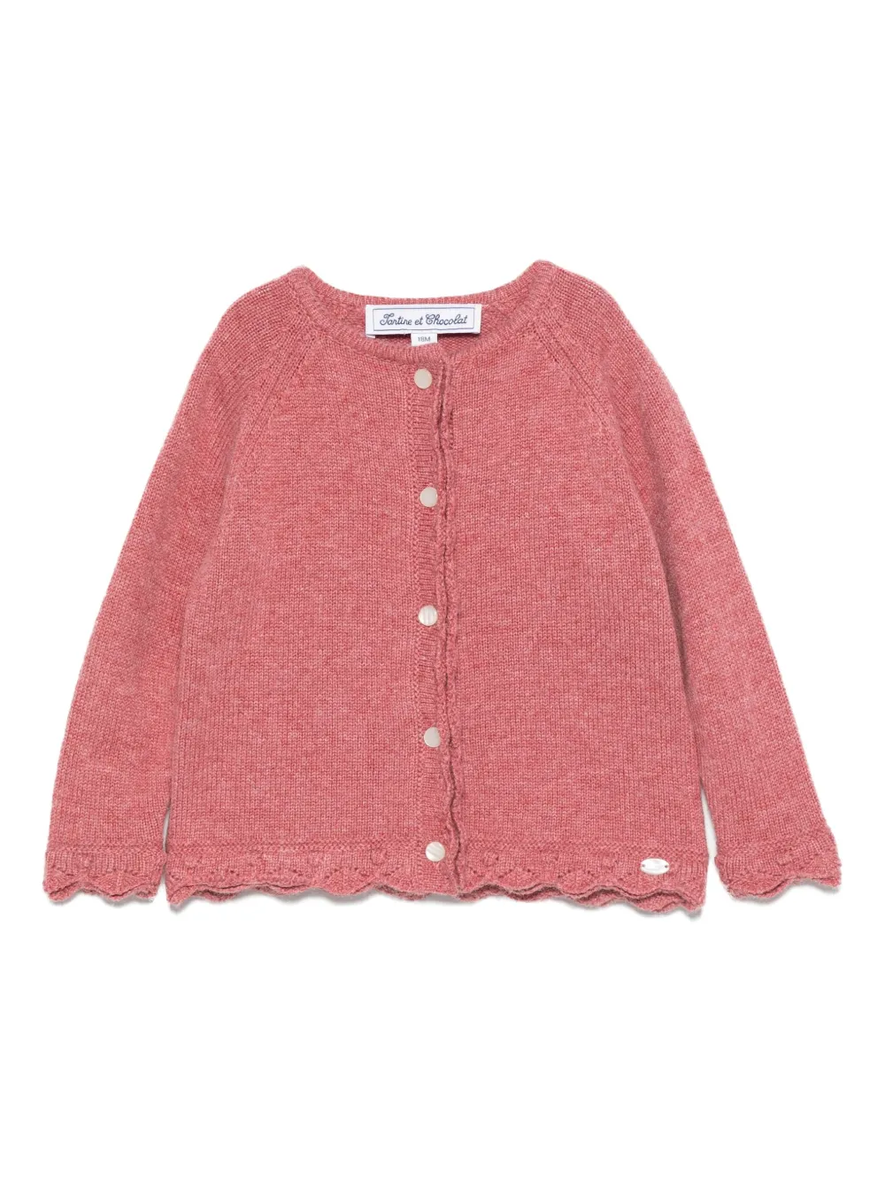 Tartine Et Chocolat textured-knit button-fastening cardigan Roze