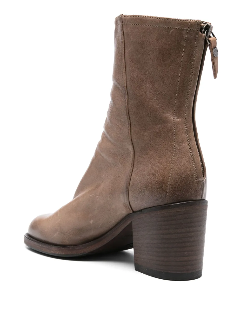 Pantanetti 75mm leather boots Brown