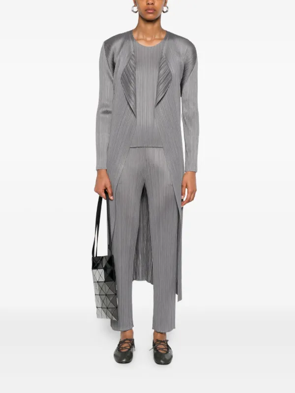 プリーツプリーズ グレー系タンクトップ サイズ4 Pleats Please Issey Miyake プリーツ タンクトップ | グレー