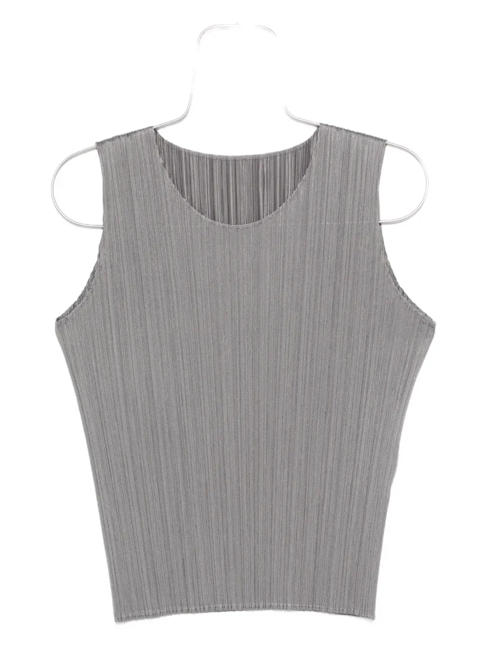 Pleats Please Issey Miyake pleated tank top - Grigio