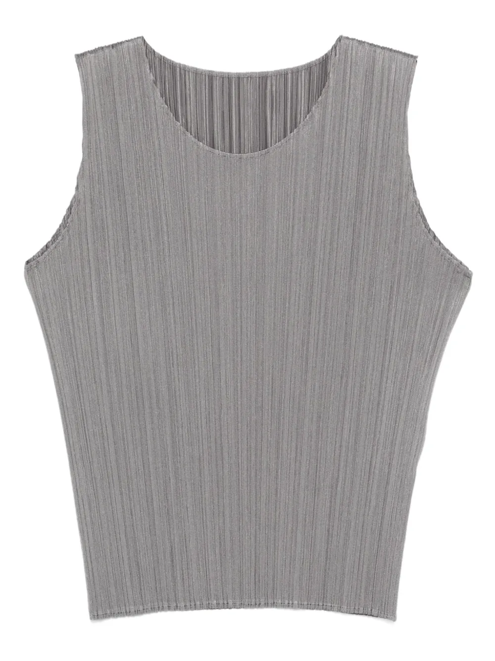 Pleats Please Issey Miyake pleated tank top | Grey | Image 1