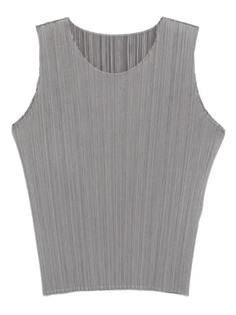 Pleats Please Issey Miyake تانك توب بكسرات