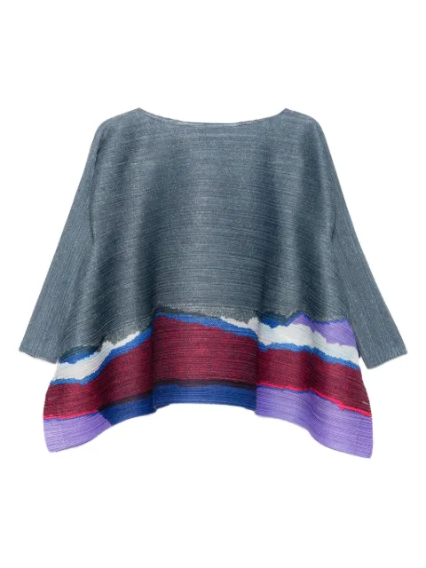 Pleats Please Issey Miyake pleated abstract-print top