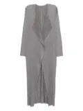 Pleats Please Issey Miyake pleated wrap coat - Grey