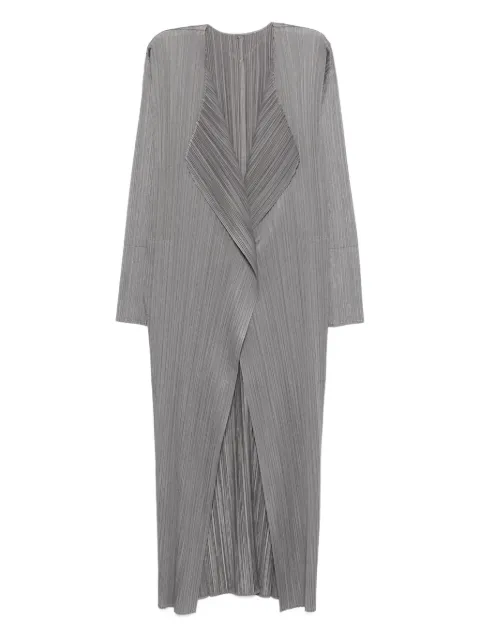 Pleats Please Issey Miyake abrigo cruzado con diseño plisado