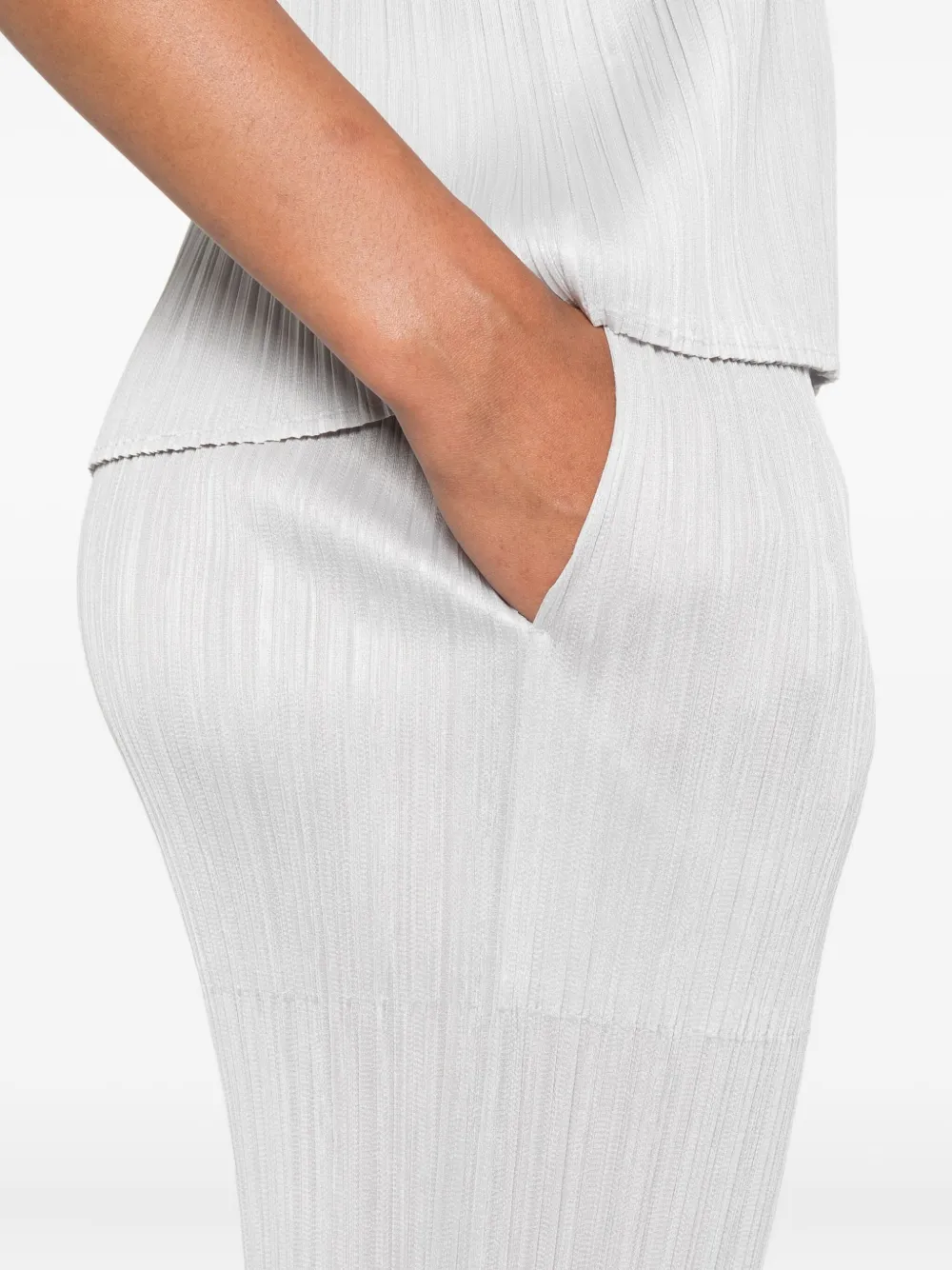 Pleats Please Issey Miyake Geplooide broek Grijs
