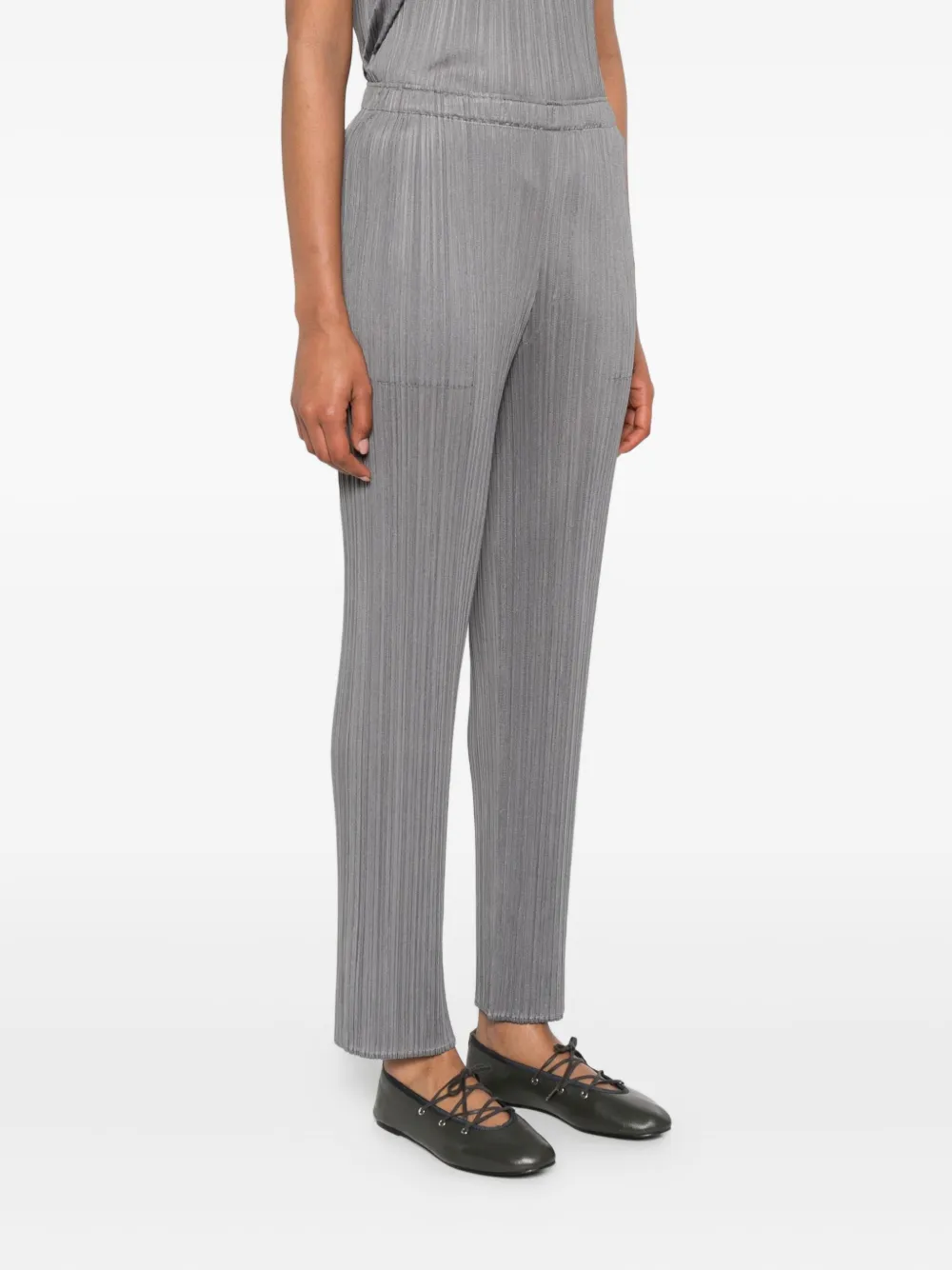 Pleats Please Issey Miyake Geplooide broek Grijs