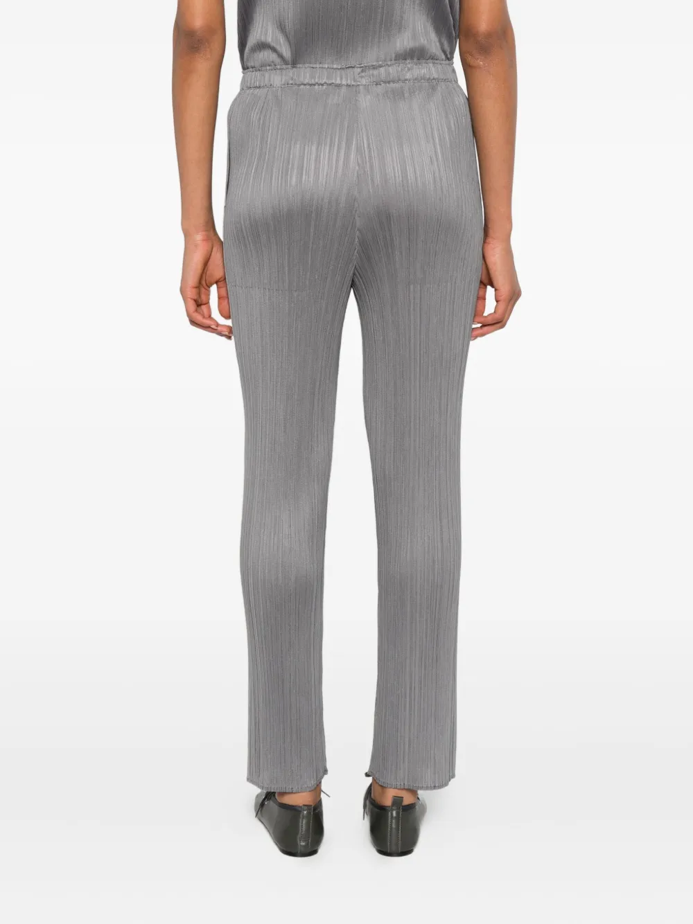 Pleats Please Issey Miyake Geplooide broek Grijs