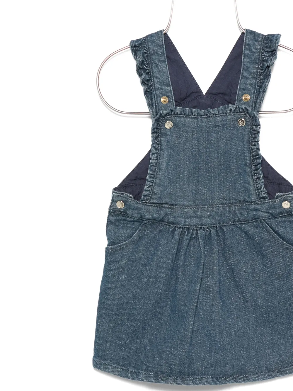 Tartine Et Chocolat ruffled-straps pinafore dress Blauw