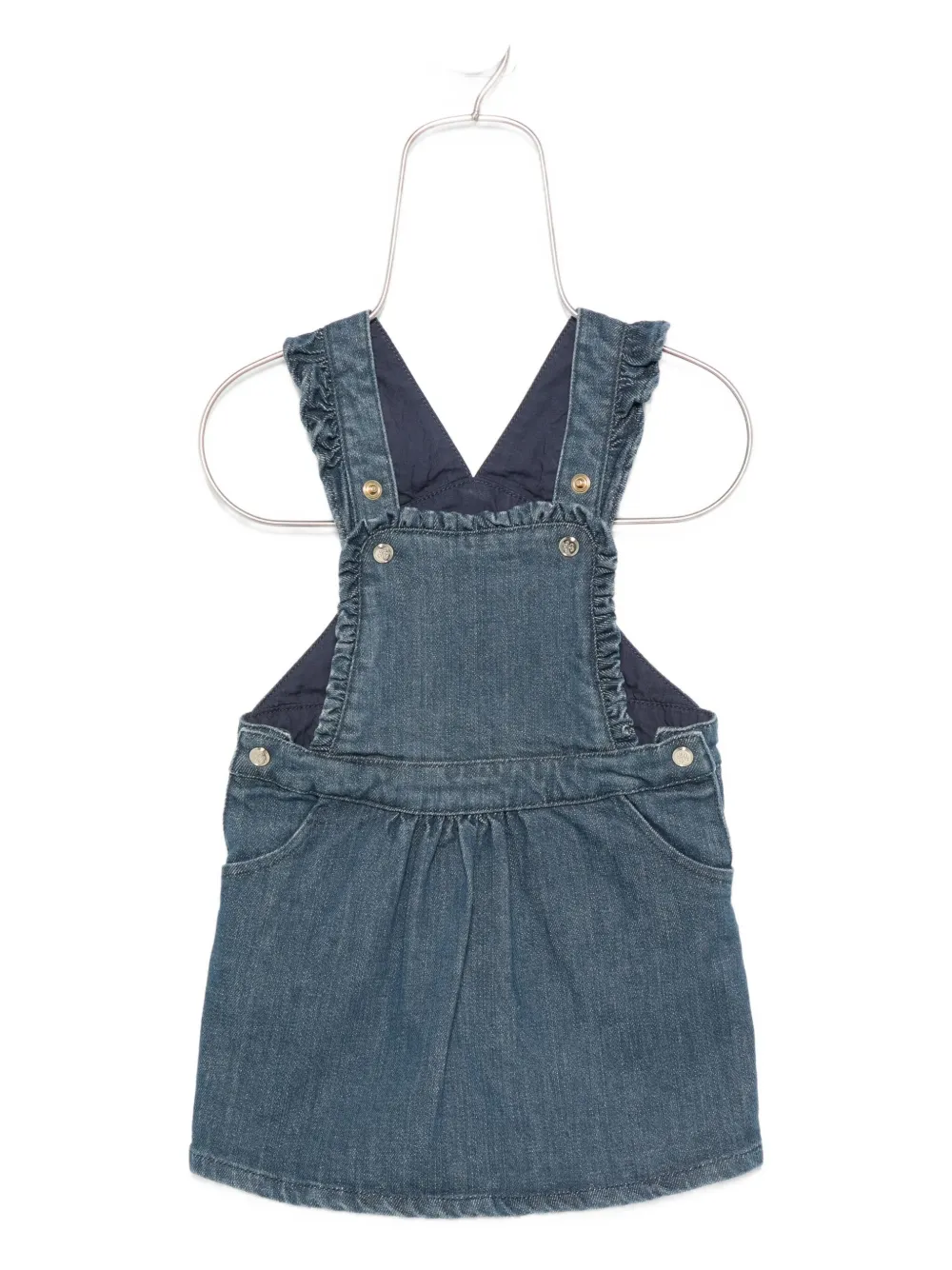 Tartine Et Chocolat ruffled-straps pinafore dress Blauw