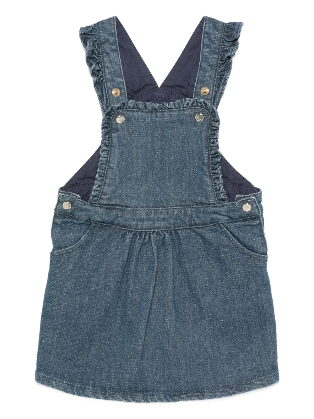 Tartine Et Chocolat ruffled-straps pinafore dress Blauw