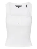 Veronica Beard square-neck button tank top - White