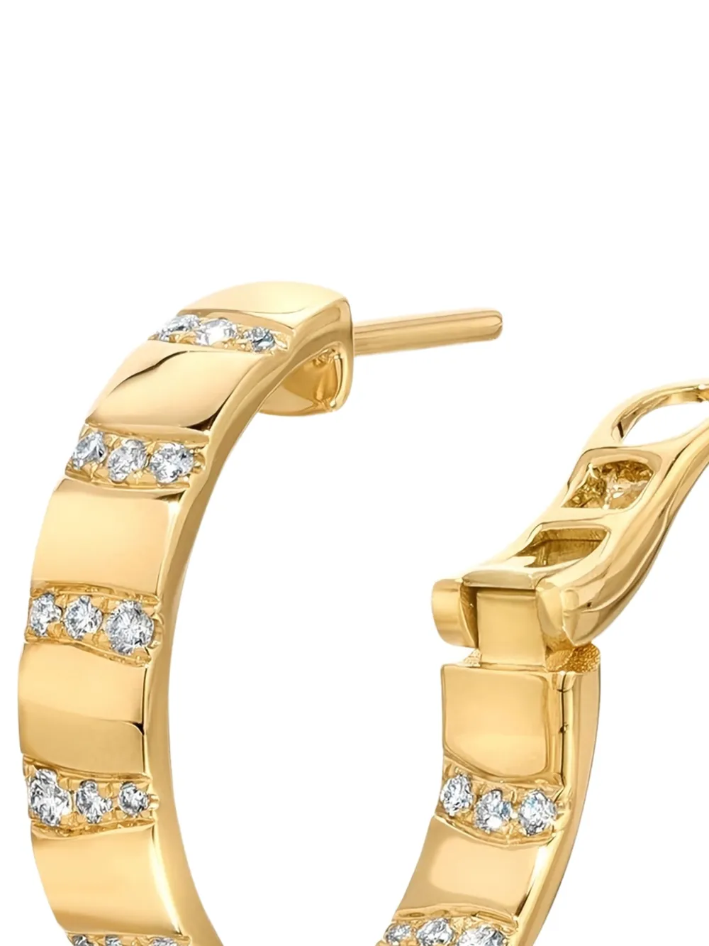 graziela 18kt Alma dos Rios Gelbgoldohrringe mit Diamanten | Image 2