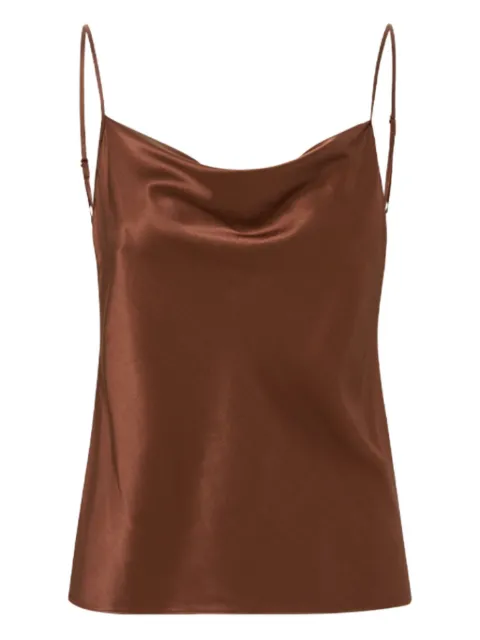Veronica Beard cowl-neck satin top