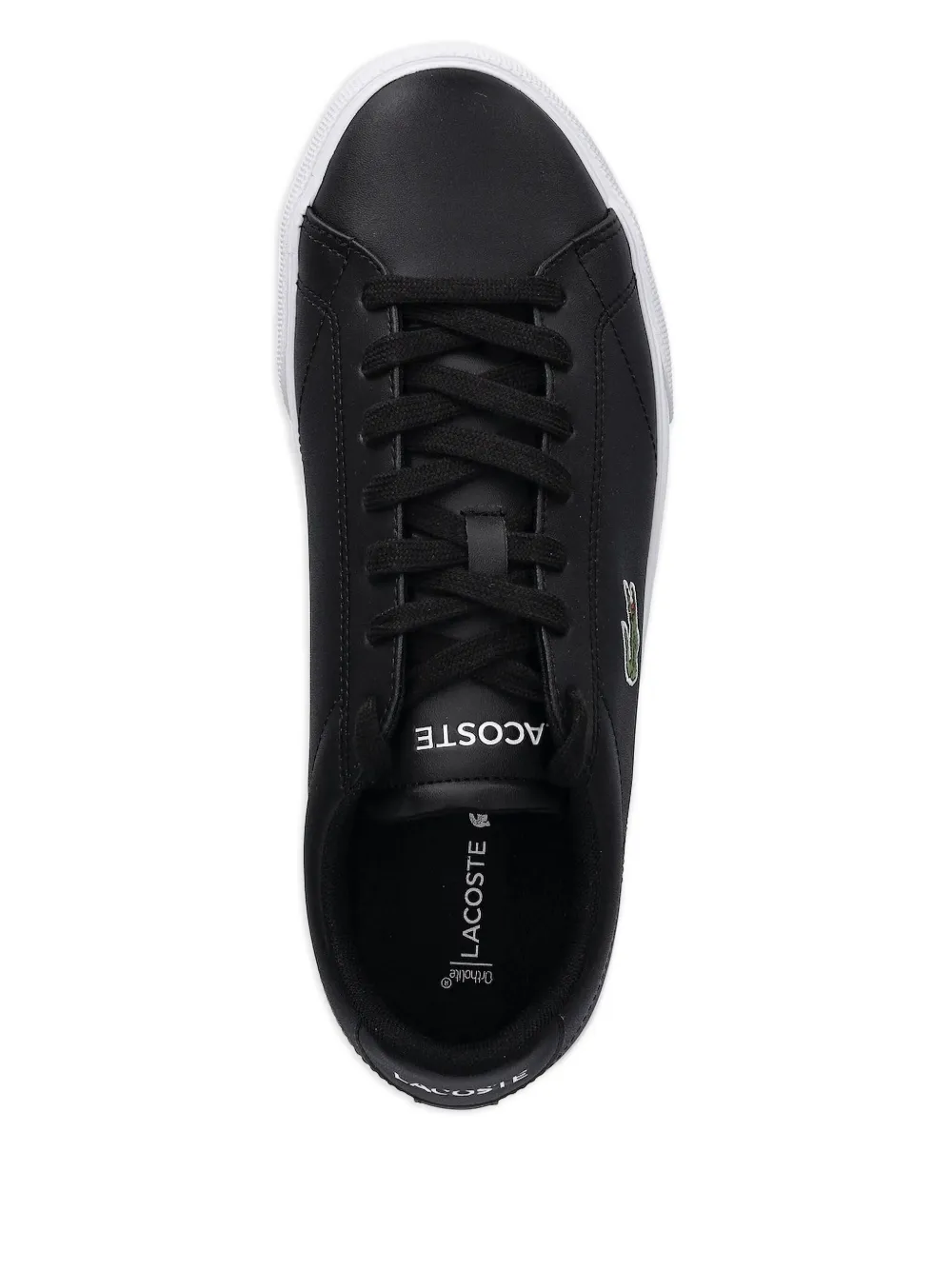 Lacoste leather logo-detail sneakers Black