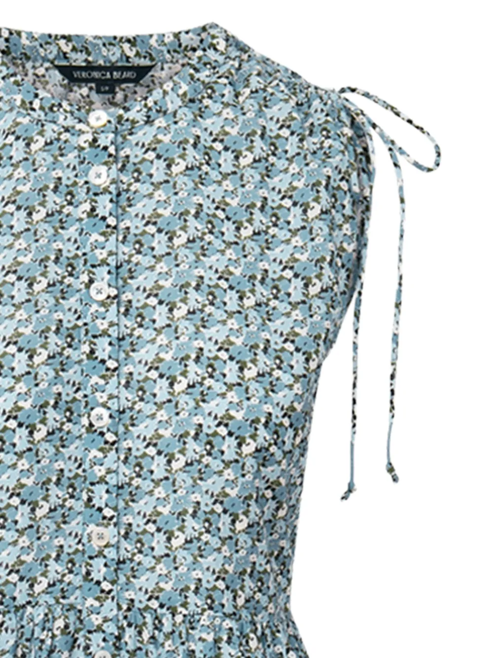 Veronica Beard Flared blousejurk met bloemenprint - Blauw