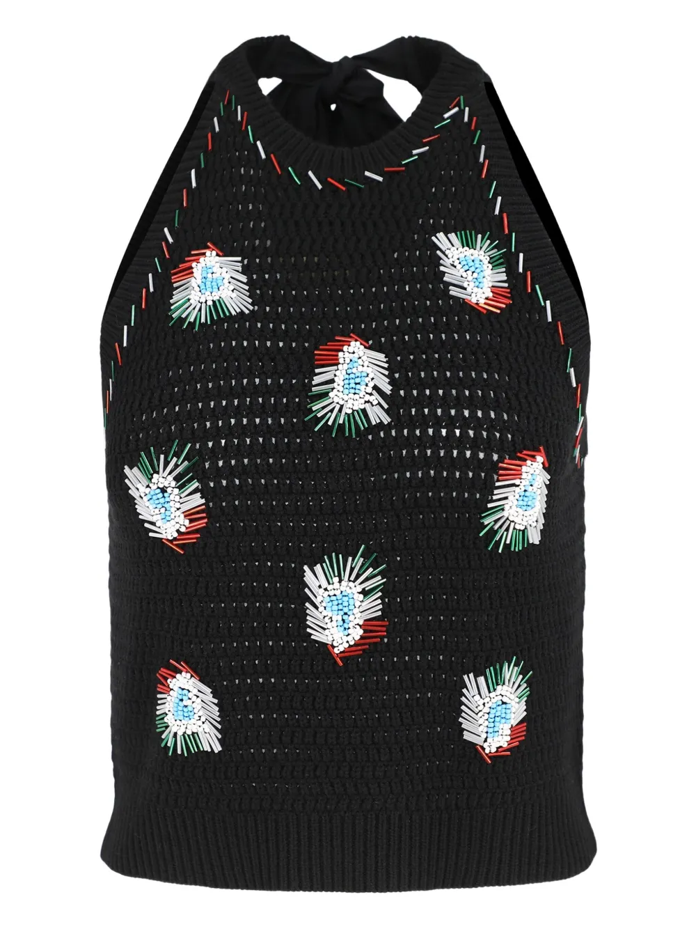 Hellessy Beaded Halterneck Top In Black