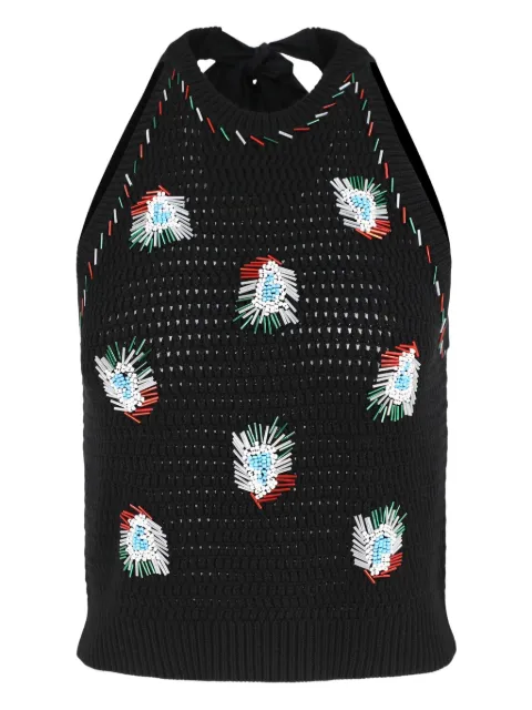 Hellessy beaded halterneck top