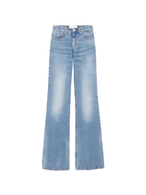The Frankie Shop Cotton Jeans | Blue | FARFETCH SG